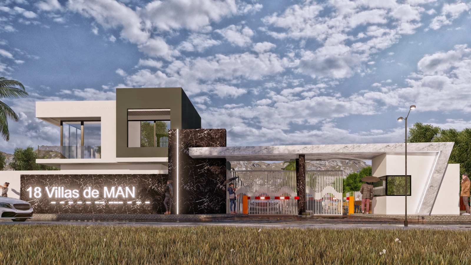 3D cite 18 villas de man