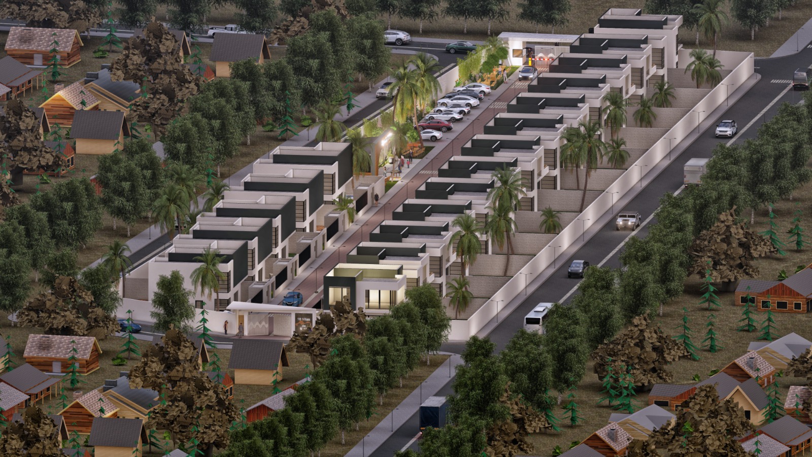 3D cite 18 villas de man