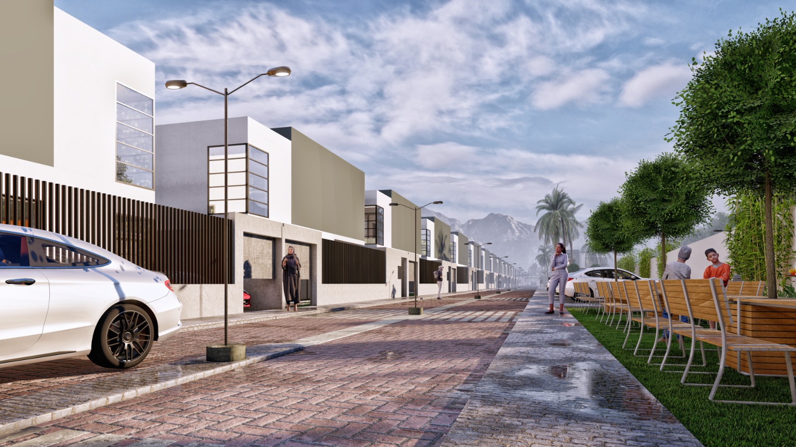 3D cite 18 villas de man