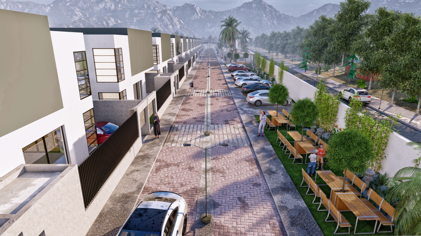 3D cite 18 villas de man